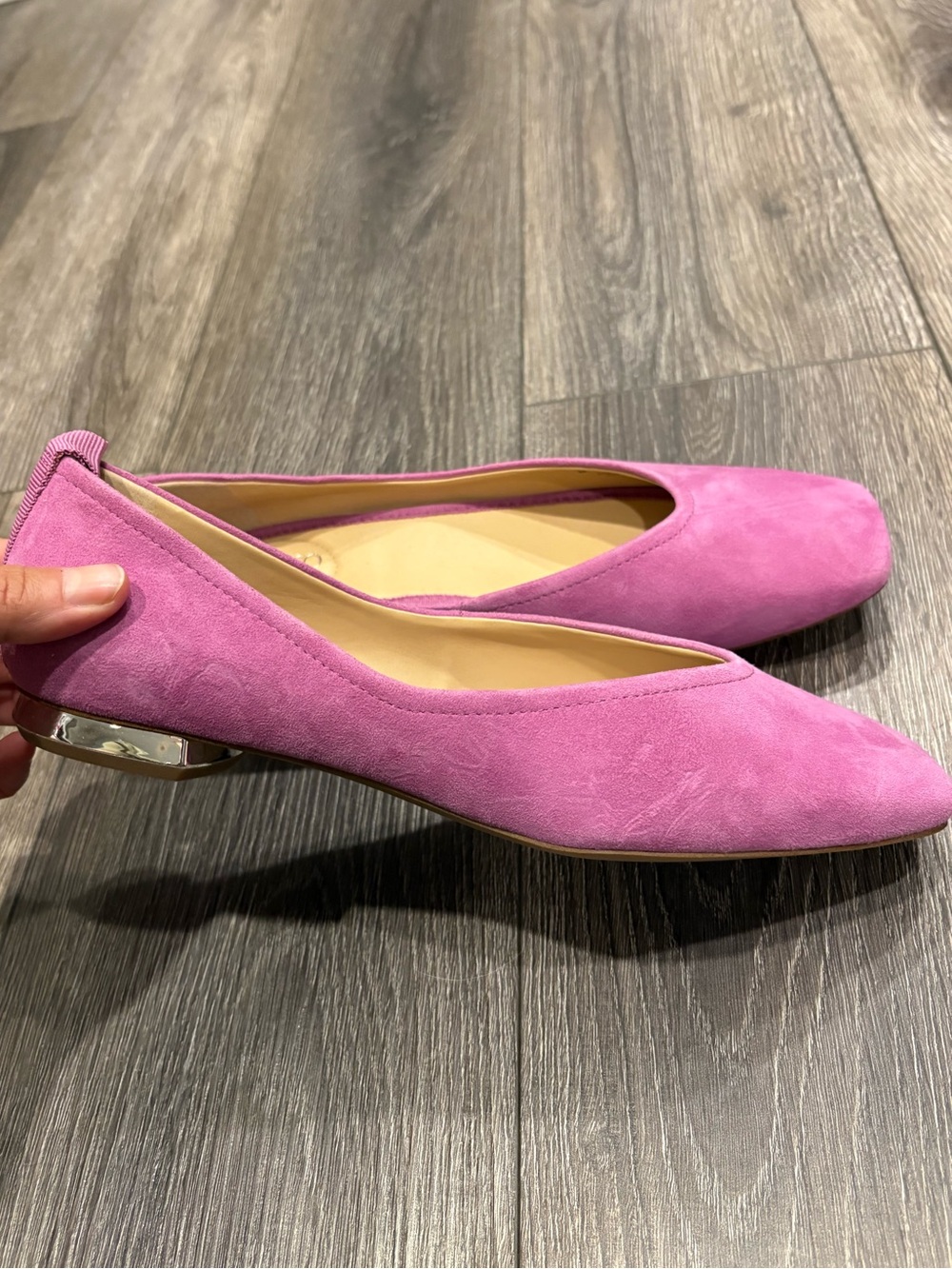 NWOT Pink Suede Women's Ballet Flats